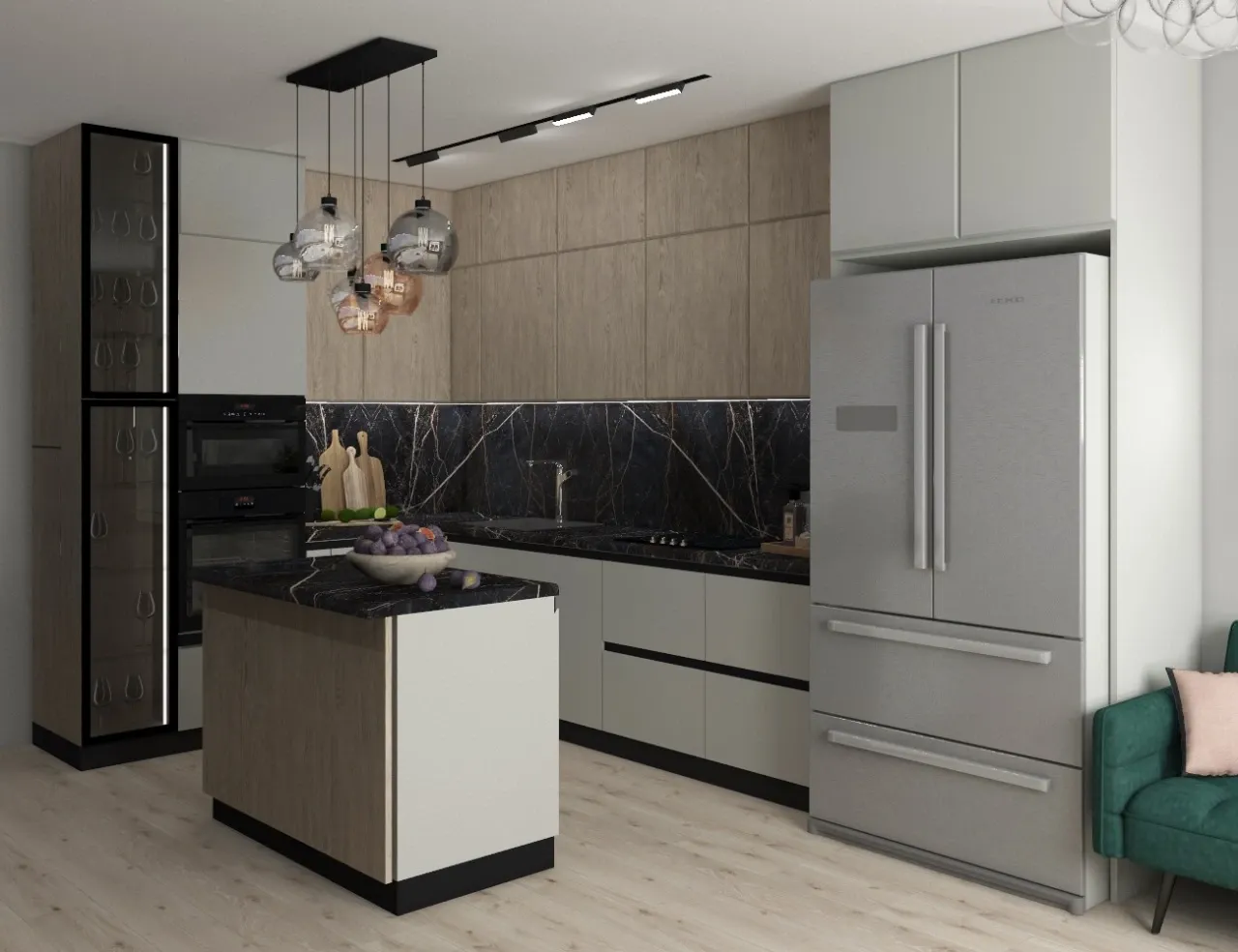 3D модель кухни - дизайнерский проект от АмаТрио