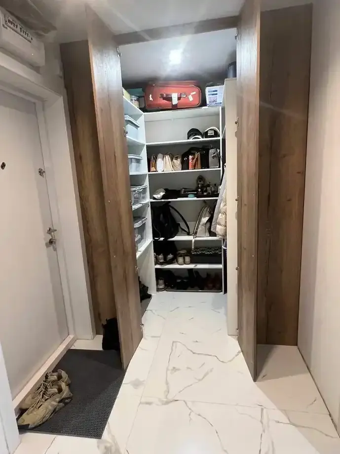 Гардеробная из ЛДСП на заказ, фото №1