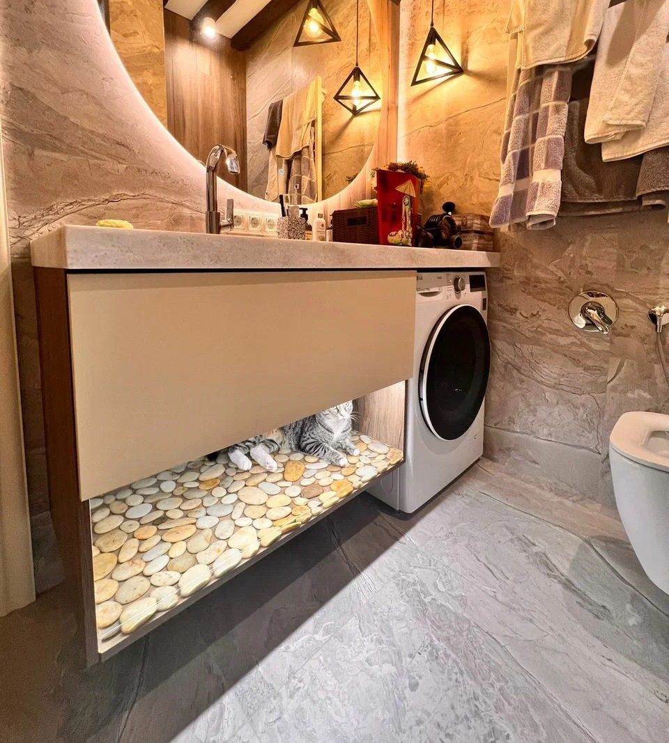 Ванная комната с тумбой из ЛДСП